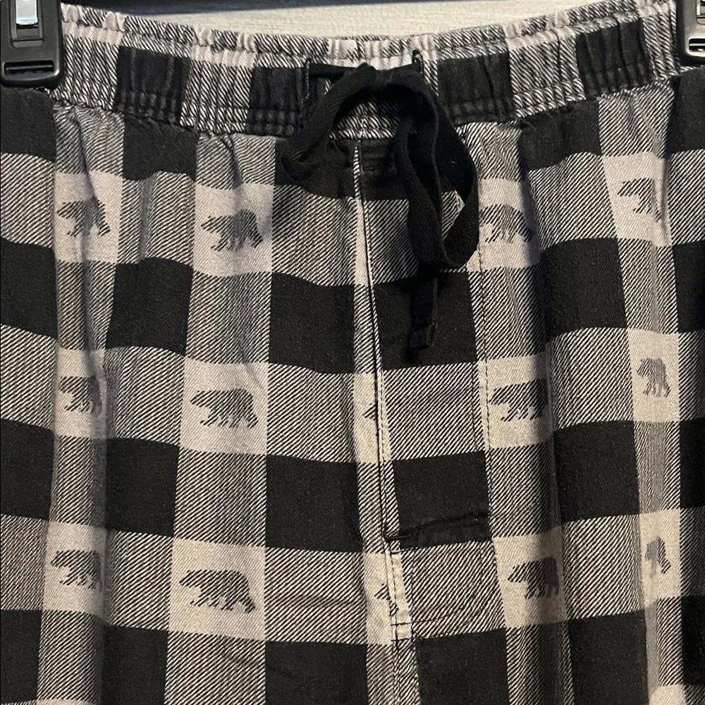Eddie Bauer Black and Gray Bear Pattern PJ Pants